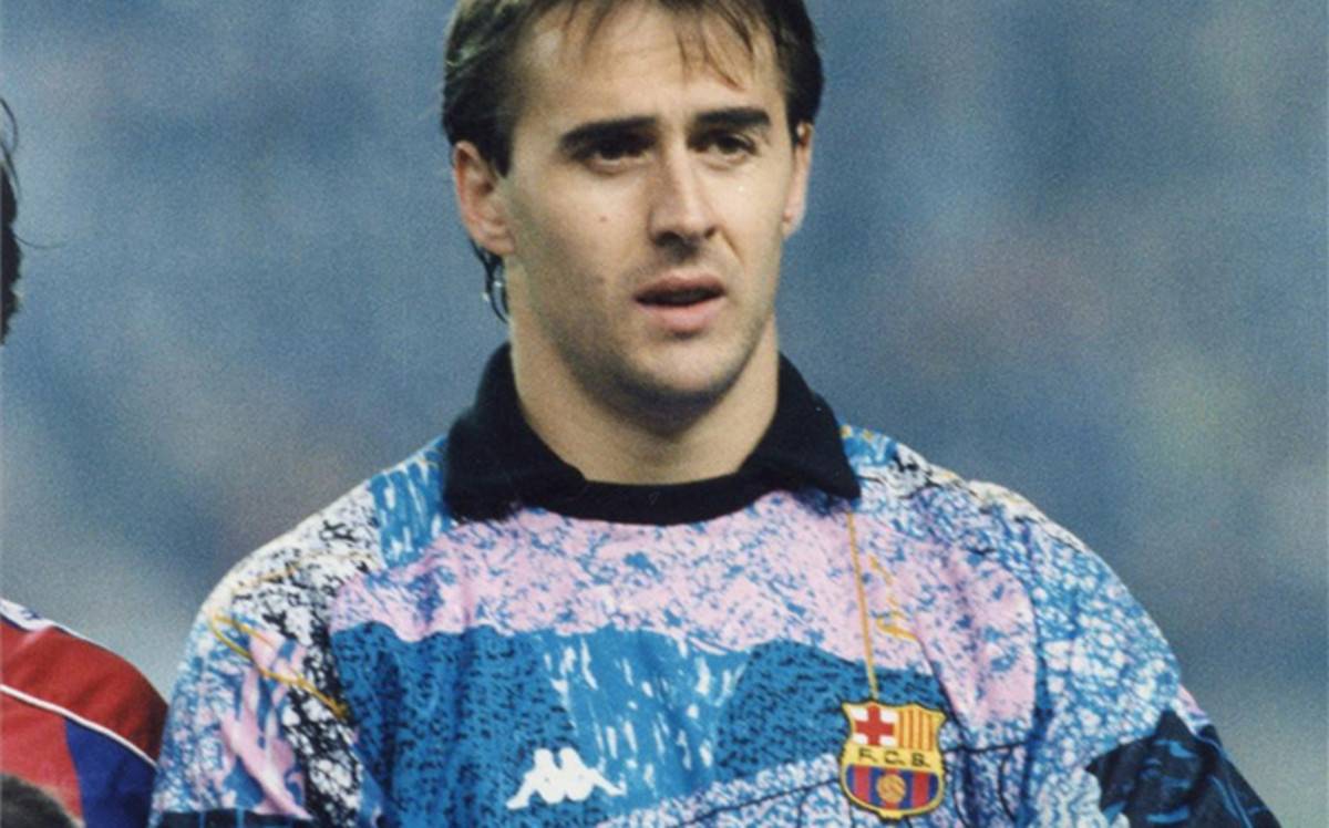 لوبيغيني لاعبا في برشلونة في التسعينات 